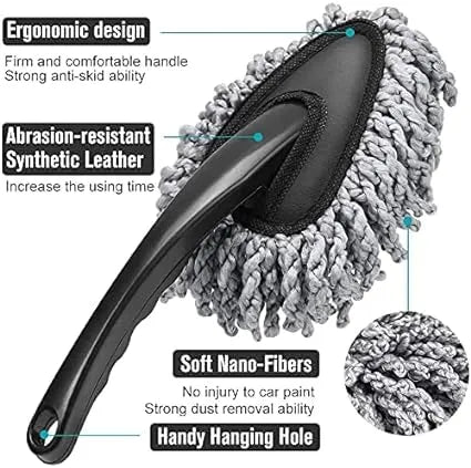 Small Car Duster | Microfibre Car Cleaning Duster | Car Dust Remover