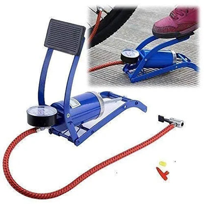 Air Foot Pump for Cars, Bikes, Bicycles - High Pressure Foot Air Pump - Heavy Compressor Portable Pump for Vehicle Tyre Air, Multi