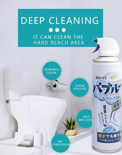 Toilet Cleaner || Fast Active Cleansing & Antimicrobial Action || Disinfectant Spray for Bidet Seat Nozzles TOILET BOWL FOAM CLEANER SPRAY Liquid Toilet Cleaner