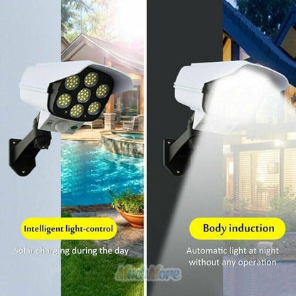 Solar Light Outdoor 77 Led Motion Sensor Security Camera Shaped Wall Lamp,Waterproof, Rotatable for Home, Outdoor, Garden with Remote Control