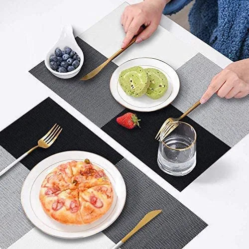 TABLE MAT BLACK WHITE (4PCS)