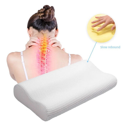 Memory Foam Pillow, Orthopedic Pillow for Neck Pain Cervical Contour Memory Foam Pillow,Orthopedic Neck Pillow with Washable Cover, Bed Pillows for Side, Back, Stomach Sleepers.