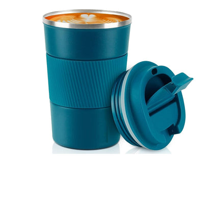 COFFEE CUP TRAVEL BLUE RUBBER