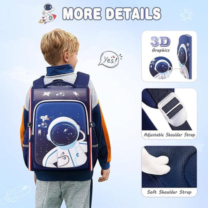 MILONI USA Astronaut Space School Backpack for Kids Girls Stylish Durable Shoulder School 6-12 Years Astronaut Space School Kids Backpack, Water Resistant, Zipper Closure (Astronaut Backpack)