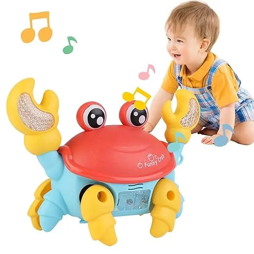 miloni usa Crab Baby Toy Crawling with Music and LED Light