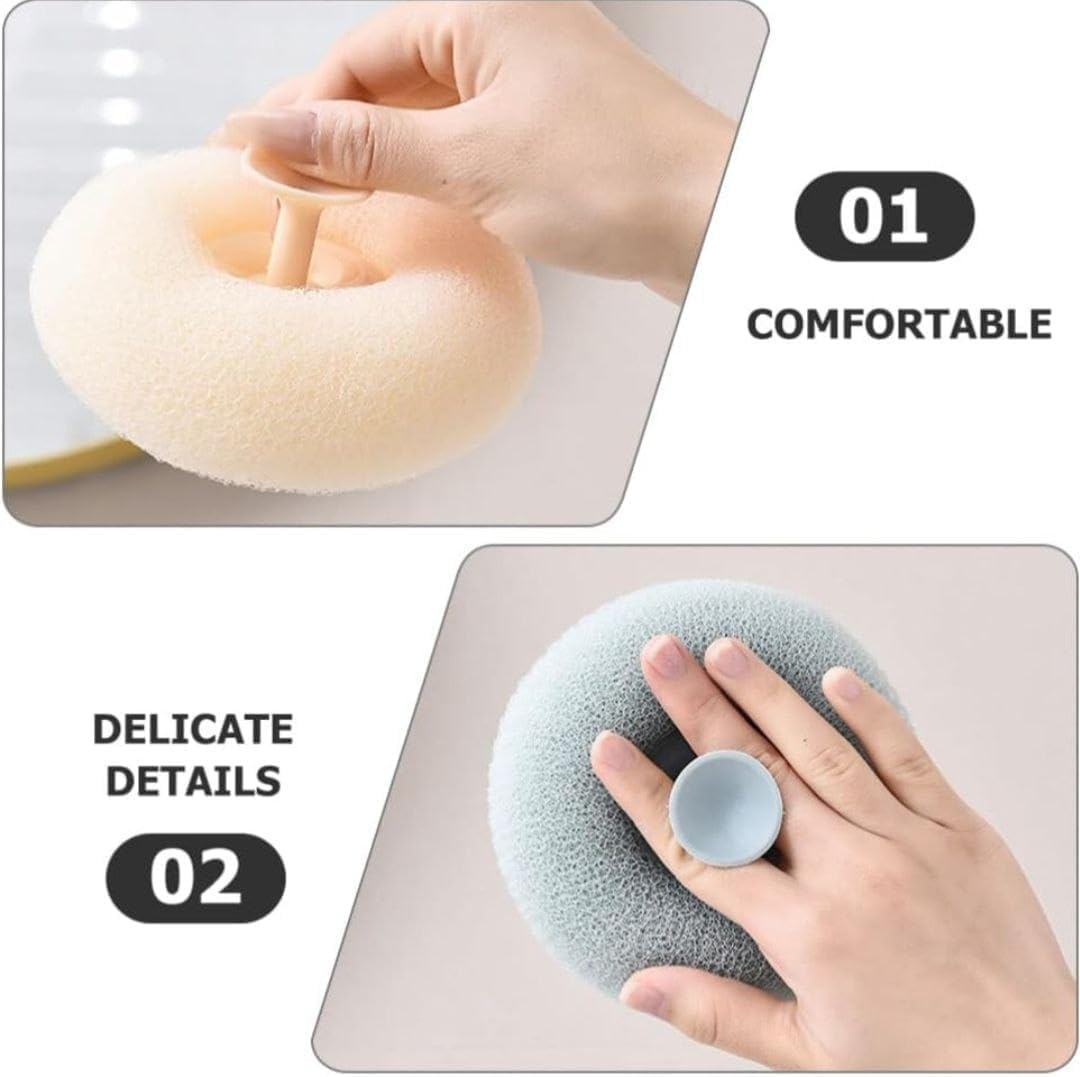 Bath Shower Sponges Set,Reusable Exfoliating Loofahs Shower Balls with Sucket,Easy to Hanging&Washing,Skin Care Shower Sponges Scrub Mesh Body Beauty Brush Ball for Women Men