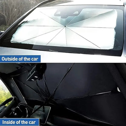 Car Windshield Sun Shade Umbrella, Foldable Car Sunset Umbrella Cover UV Block Car Front Window (Pack of 1)