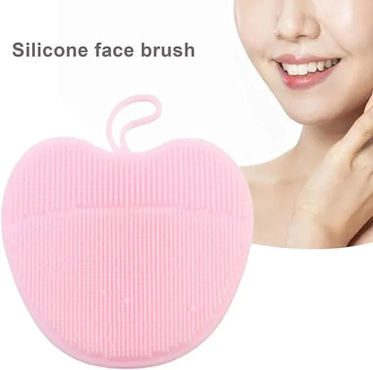 Silicone Face Scrubber Exfoliator Brush, Manual Facial Cleansing Exfoliating Brush, Unisex Face Scrub Wash Brush for Women and Men (Pack of 1,Multicolor)