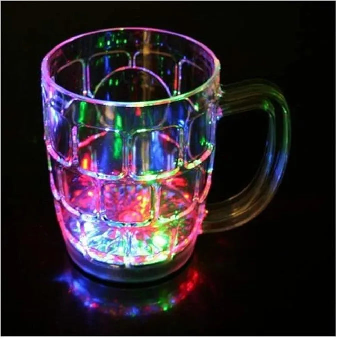 LED Lighting Glass Mug/Rainbow Color Magic Cup | Water or Tea in The Mug, Lighting Up | Wast Battery Replace Glass