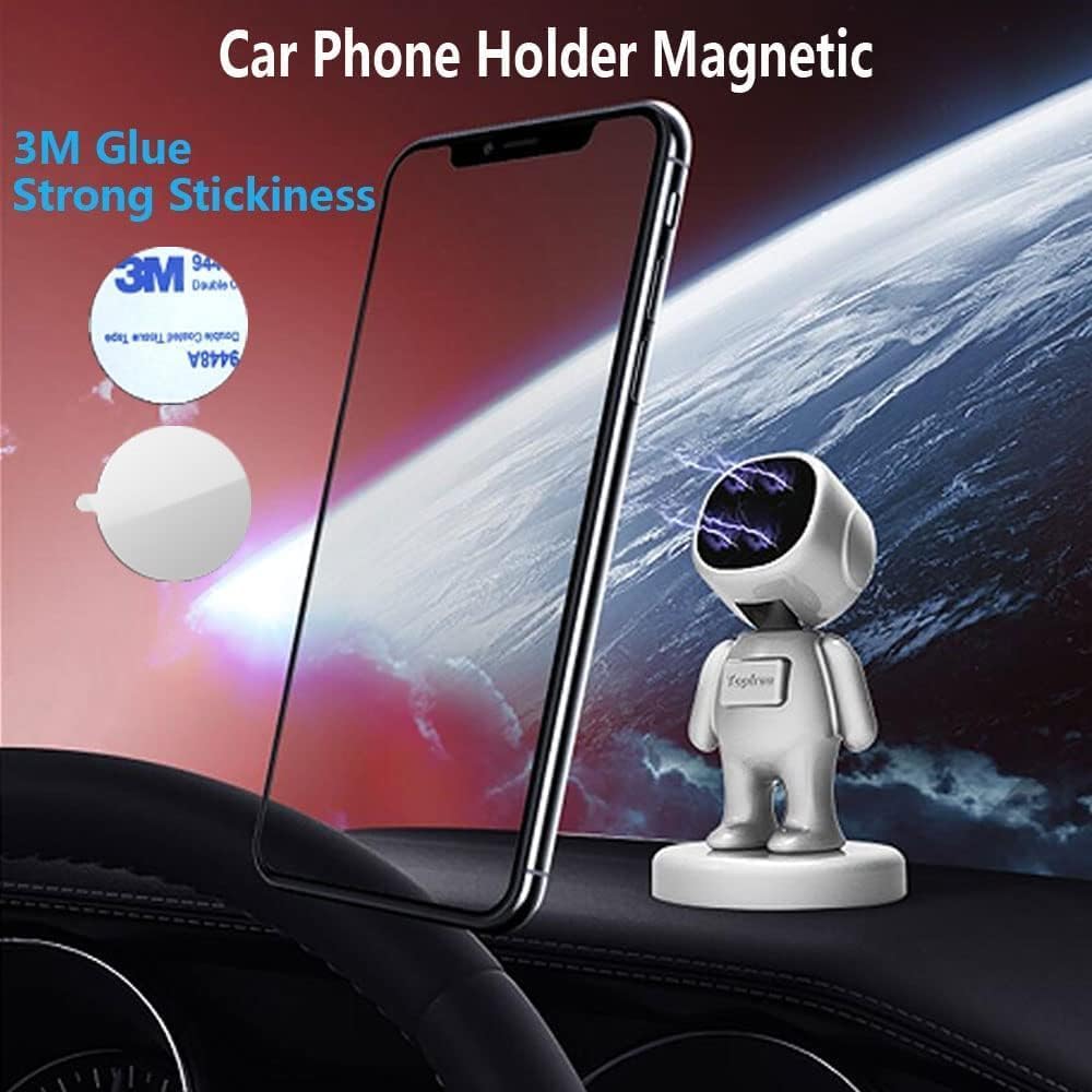 Car Mounts and Magnetic Phone Holder for Astronaut Shaped Strong Magnetic Attraction 360 Degree Rotating Car Phone Mount (Medium)