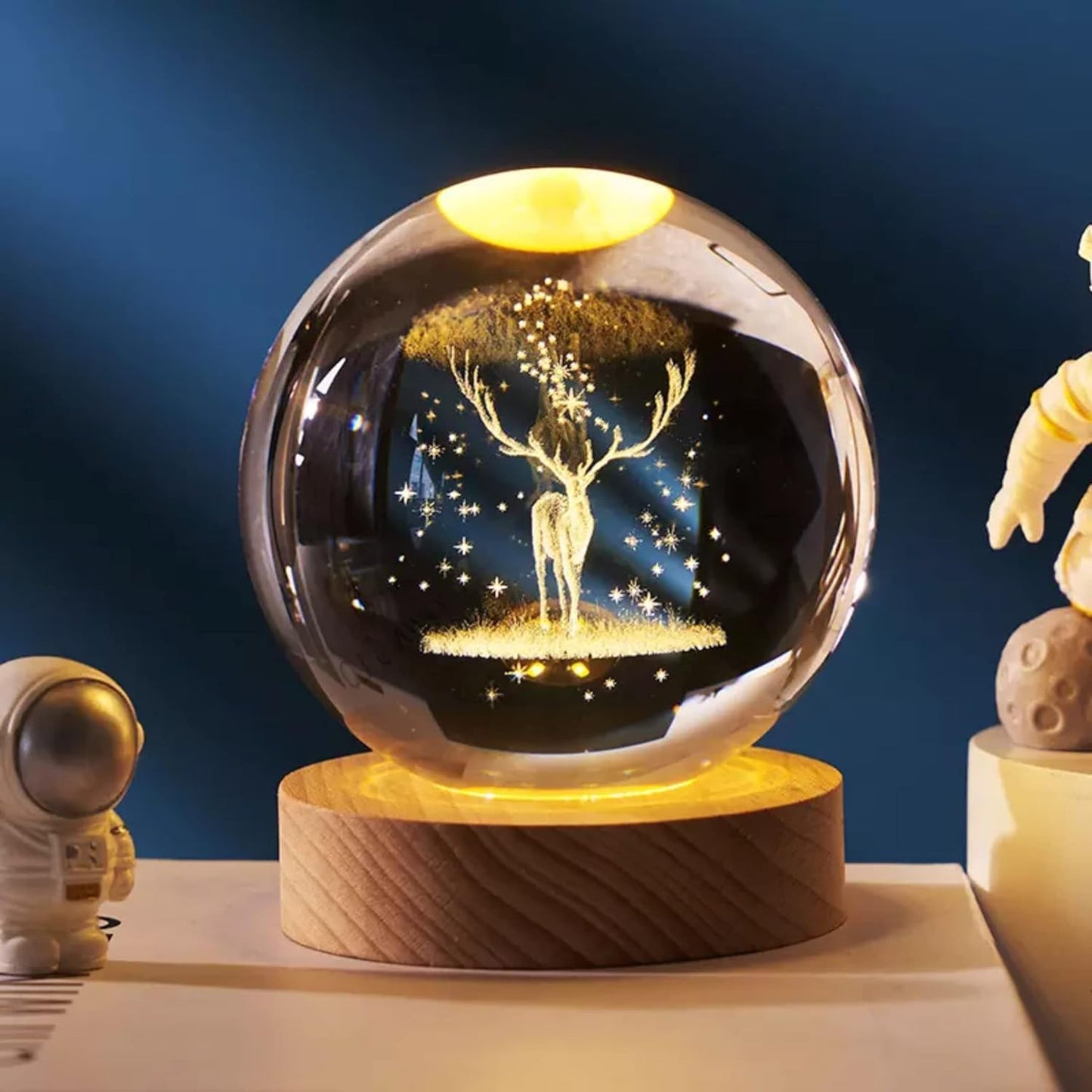 3D DEER CRYSTAL BALL LIGHT