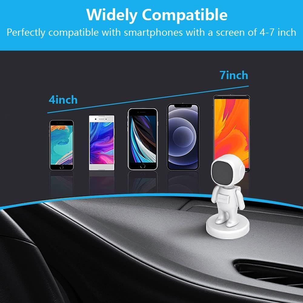 Car Mounts and Magnetic Phone Holder for Astronaut Shaped Strong Magnetic Attraction 360 Degree Rotating Car Phone Mount (Medium)