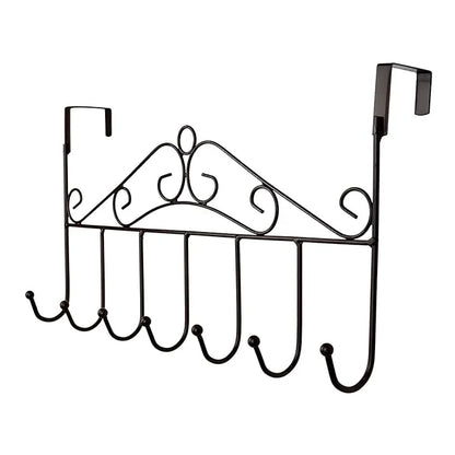 Over The Door Hanger Rack 7 Hooks Decorative Ognazier Hook Rack Stylish Door Hanger Door Hook Hangers With 7 Hooks,Metal Hanging Rack For Home Office Use