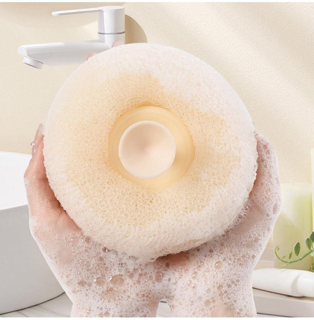 Bath Shower Sponges Set,Reusable Exfoliating Loofahs Shower Balls with Sucket,Easy to Hanging&Washing,Skin Care Shower Sponges Scrub Mesh Body Beauty Brush Ball for Women Men