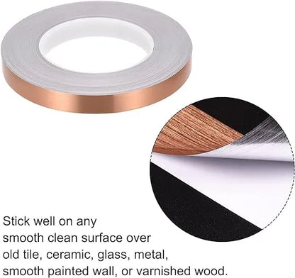 50 Meters Multipurpose Tile Decoration Self-adhesive Golden Tape,Home Floor Wallpaper Waterproof Tiles,Tile gap Tiles Stickers for Floor (1cm)