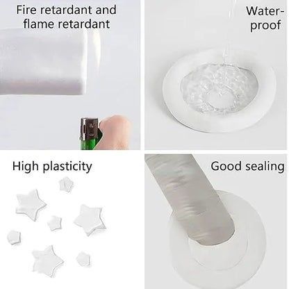 Sealing Cement Airs Conditioner Clay Sealant White Sewer Mending Plasticine Waterproof Cements Repair, Fill Holes, Cracks, Gaps and Voids Around Windows, Doors, Pipes,2 Pcs