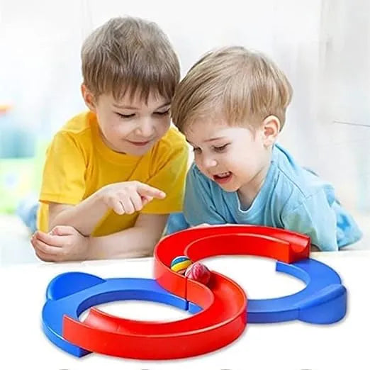 Infinite Loop Interaction Balancing Track Toy Creative Track with 2 Bouncing Balls for Kids, Best Hand-Eye Coordination Developing Indoor Games for Kids