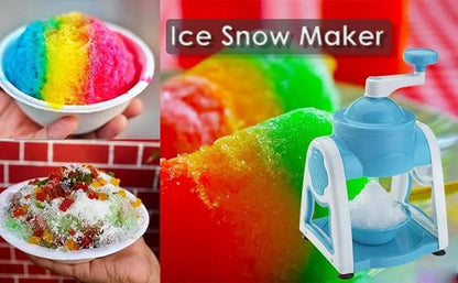 Manual Ice Gola Snow Maker Machine, with Blade for Home (Multicolor)