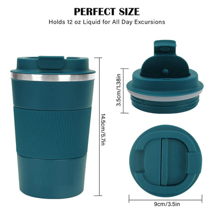 COFFEE CUP TRAVEL BLUE RUBBER