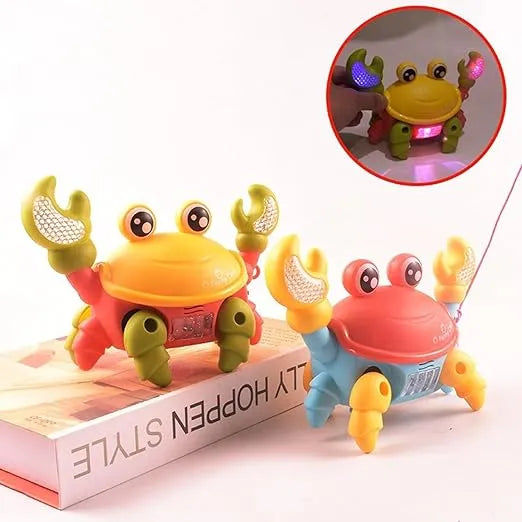 miloni usa Crab Baby Toy Crawling with Music and LED Light