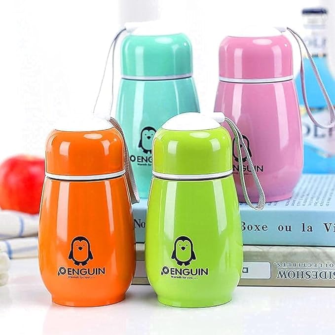 Penguin Thermos Bottle,Hot and Cold Water Bottle, Portable Thermos Bottle Vacuum Cup in Random Color (300 ML)