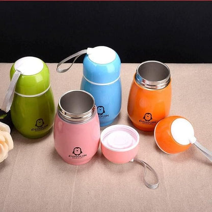 Penguin Thermos Bottle,Hot and Cold Water Bottle, Portable Thermos Bottle Vacuum Cup in Random Color (300 ML)