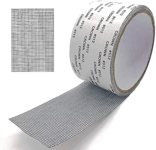 Window Screen Repair Kit Tape,Strong Adhesive & Waterproof Fiberglass Covering Mesh Tape for Covering Window Door Tears Holes Screen Patch Repair Kits