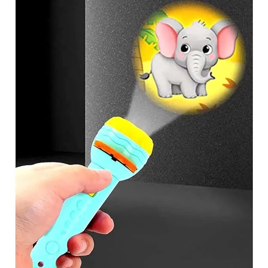 Projector Flashlight Torch, Kids Projection Light Toy Education Learning Night Light Before Going to Bed Best Gift for Kids