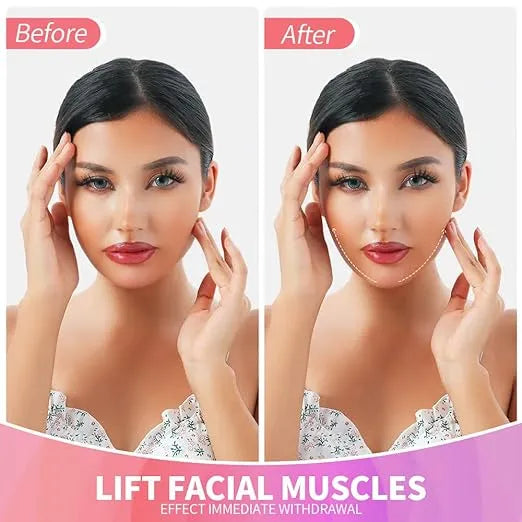 Invisible Face Lifting Wrinkles Tape 40PCS,Instant Face Neck and Eye Lifting sticker With Lifting Ropes Elastic Waterproof,V-line Makeup Tool to Hide Facial Wrinkles Saggy Skin Face Lift Up Chin Tape