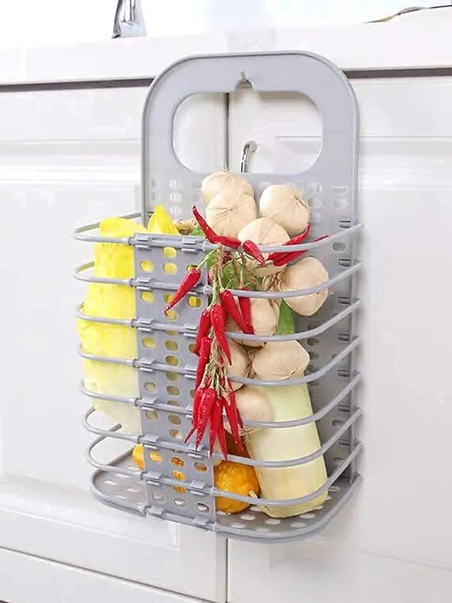 Wall Mounted Bathroom Hanging Mesh Laundry Basket