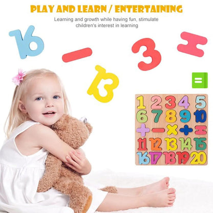 WOODEN NUMBER LETTERS PUZZLE