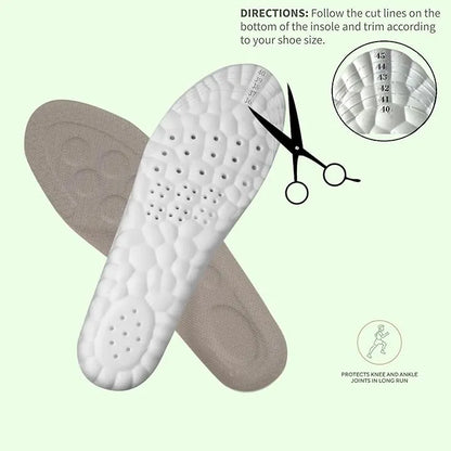 4D Foam insole for shoes men and Women,Replacement Shoe Inserts for Sports Shoes, Walking, Running, Sports, Formal & Safety Shoes insoles : 40-45