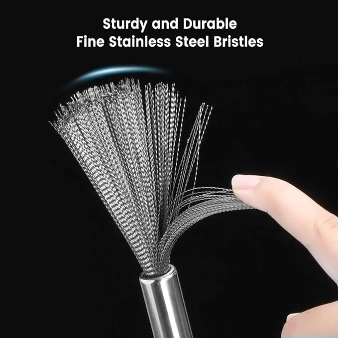 Kitchen Brush, Pan Scrubber, Wok Brush, Pot Scrubber, Dishes Scrub Brush, Steel Scrubbers for Cleaning Dishes, Steel Wool Scrubber with Handle, Steel Scrubber, Steel Scrubber Brush