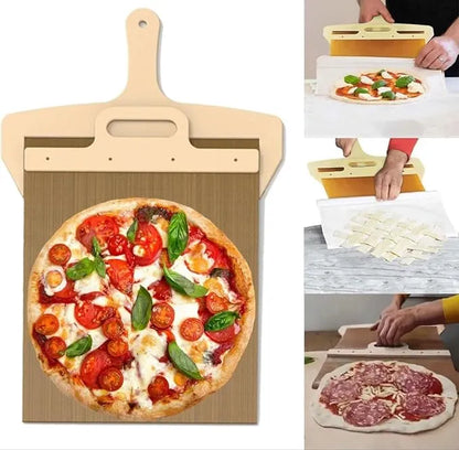 Sliding Pizza Peel, Pizza Paddle With Handle - Sliding Pizza Shovel Slide,