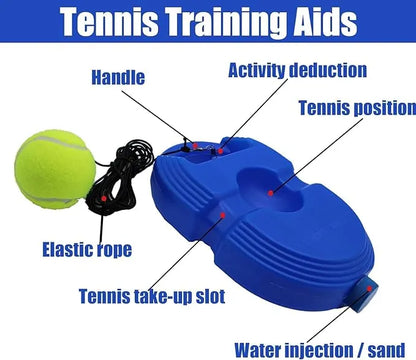 Tennis Trainer Rebound Ball,Solo Tennis Training Equipment for Self-Pracitce,Portable Tool,Tennis Rebounder Kit,Including (No Racket Included)