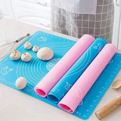 Silicone Baking Mat Silicone Chapati Atta Kneading Mat Non-Stick Fondant Rolling Mat Stretchable for Kitchen Roti Chapati