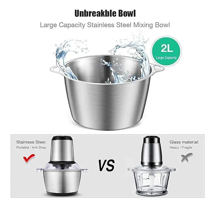 250W Heavy Stainless Steel Electric Meat Grinders with Bowl (2L, Multicolor) …