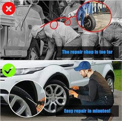 10Pcs Tire Repair Rubber Screws, Vacuum Tyre Repair Nail Fast Repair Rubber Nails For Car Motorcycle Atv Tire Puncture Repair