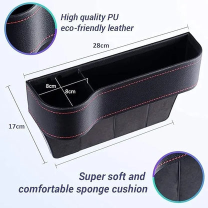 Automobiles Car Seat Gap Filler Organizer, Multifunctional Car Seat Organizer, Auto Console Side Storage Box With Cup Holders For Holding Phone, Sunglasses