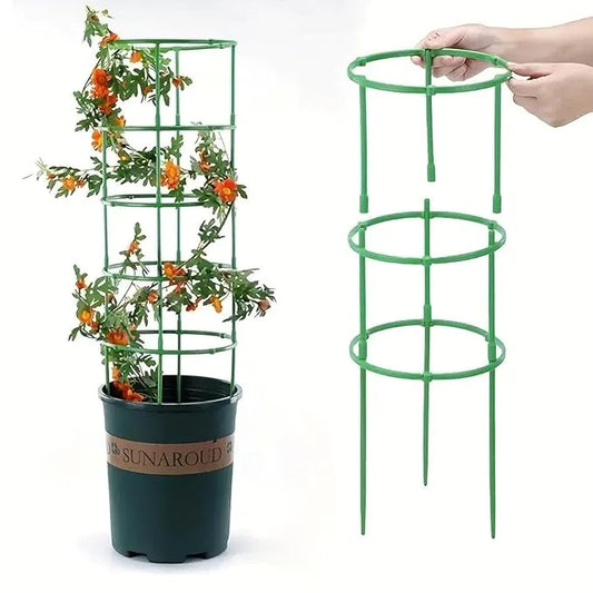 3 Layer Plastic Plant Cage Holder Flower Pot Climbing Trellis (Pack of 1)