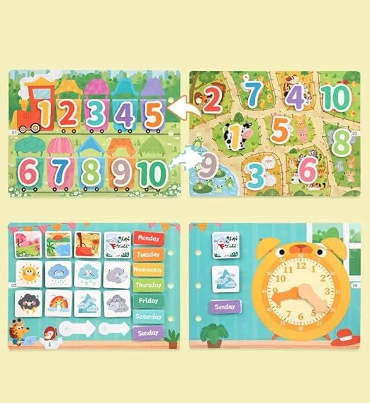 Montessori Quiet Book, Montessori Busy Book for Kids to Develop Learning Skills, Preschool Educational Toy for Boys and Girls