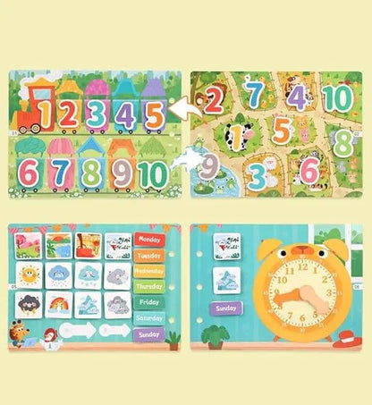 Montessori Quiet Book, Montessori Busy Book for Kids to Develop Learning Skills, Preschool Educational Toy for Boys and Girls