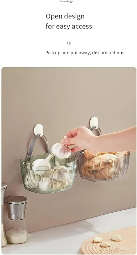 Multifunctional Household Storage Organizer Basket Ginger and Garlic Storage Basket,multicolor (Pack Of 1)