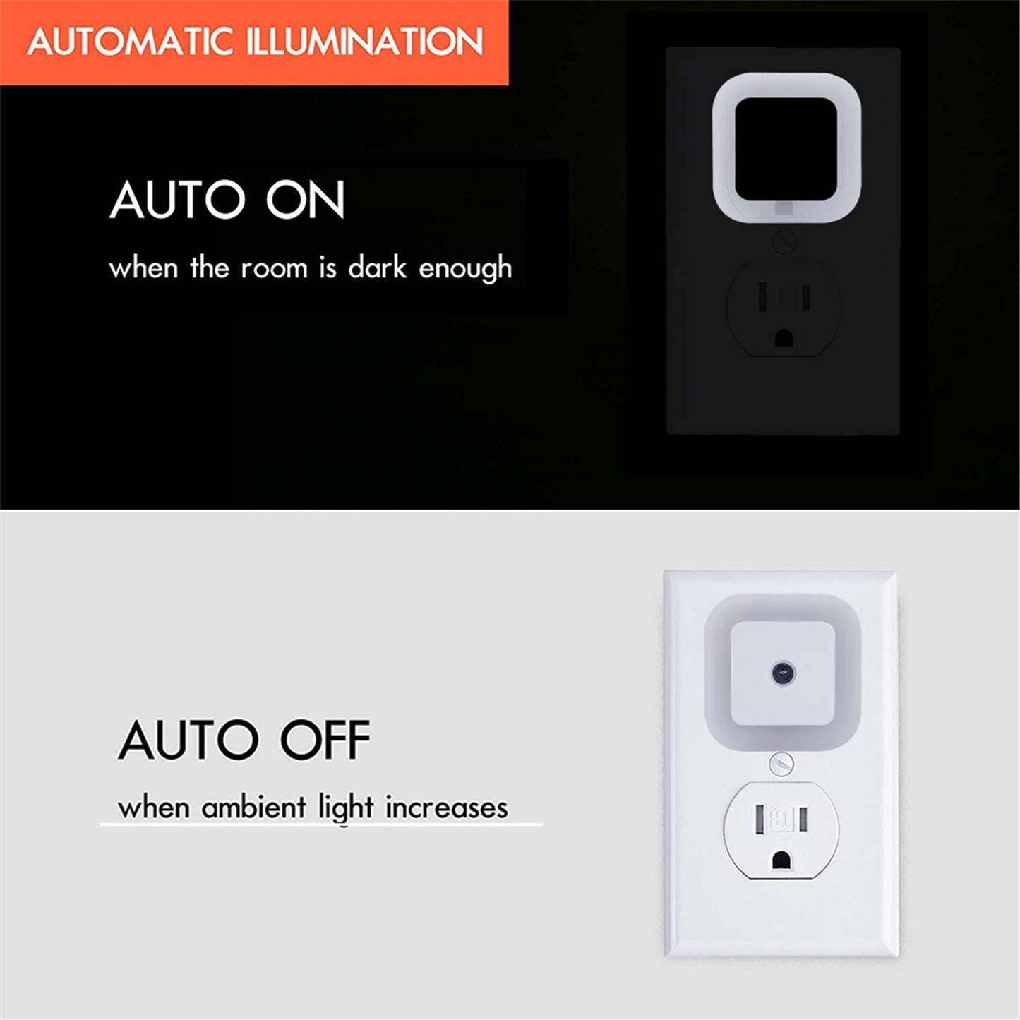 MILONI USA Smart Night Sensor Light Bulb Automatic ON/Off Dim LED Energy-Efficient Daily Use for Home Stairs, Kitchen, Bathroom, Wardrobe