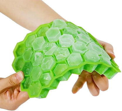 Ice Cube Tray Silicone for Freezer Honeycomb  Ice Cube Mould Flexible Tray for Freezer, Chocolate Cake Maker, Ice Trays for Chilled Drinks, Reusable