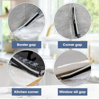 Gap Cleaning Brush, Multifunctional Angle Gap Brush Tool for Window Track, Sink, Bathroom Shower Floor, Deep Tile Joints, Kitchen, Door Home Grout Cleaning Long Handle Groove Dust Cleaning Brushes
