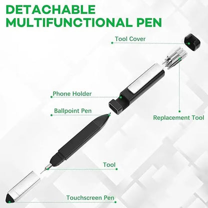 4-in-1 Touch Pen Set with Mobile Holder, Screwdriver Kit, and Ballpoint Pen - Ultimate Multifunctional Tool