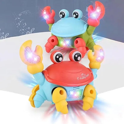 miloni usa Crab Baby Toy Crawling with Music and LED Light