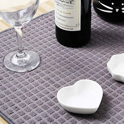 Microfiber Dish Drying and Kitchen Countertop Mat ,Assorted colors,Microfiber