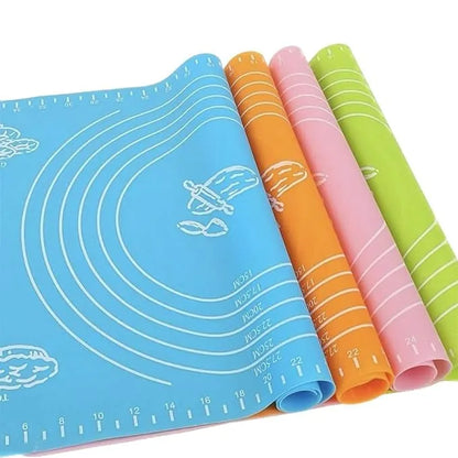 Silicone Baking Mat Silicone Chapati Atta Kneading Mat Non-Stick Fondant Rolling Mat Stretchable for Kitchen Roti Chapati